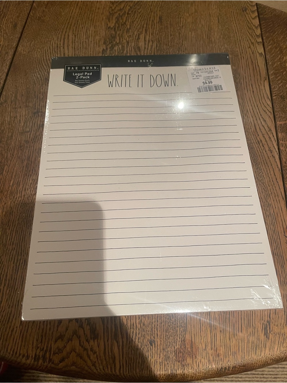 Rae Dunn White 'Write It Down' and ‘Take Note’ Lined Legal Notepads